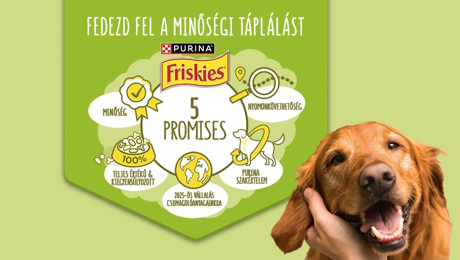 FRISKIES kutya és macskaeledelek termékfotó kedvencekkel