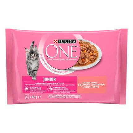 PURINA ONE Junior lazaccal és sárgarépával nedves eledel kölyökmacskáknak