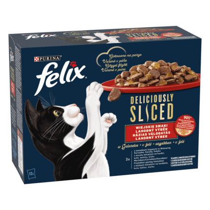 Felix Deliciously Sliced házias nedves macskaeledel