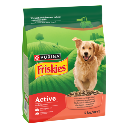 FRISKIES Active marhával és zöldségekkel termékfotó