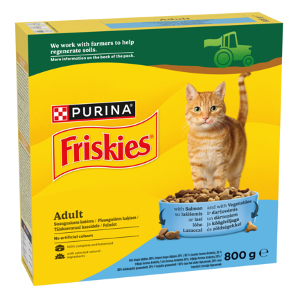FRISKIES Lazaccal száraz macskaeledel termékfotó