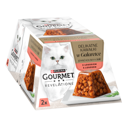 GOURMET Revelations lazaccal zselében nedves macskaeledel