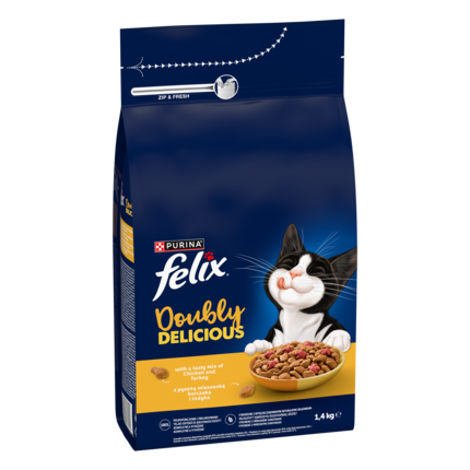 FELIX Doubly Delicious csirke pulyka keverékével