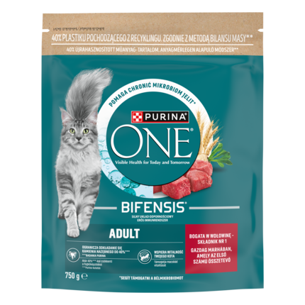 PURINA ONE Adult marhában gazdag macskaeledel