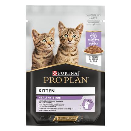 PRO PLAN Healthy Start Kitten pulykával nedves macskaeledel szószban