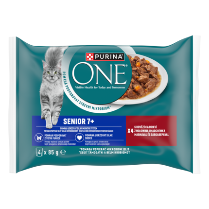 PURINA ONE nedves macskaeledel idős cicáknak
