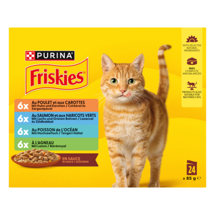 FRISKIES nedves macskaeledel 4 féle ízben