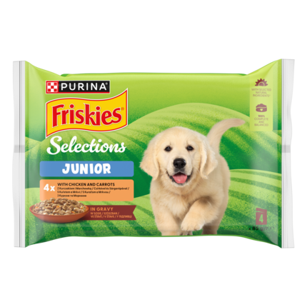 FRISKIES nedves eledel kölyökkutyáknak csirke sárgarépa