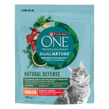 PURINA ONE Dual Nature marhában gazdag macskaeledel