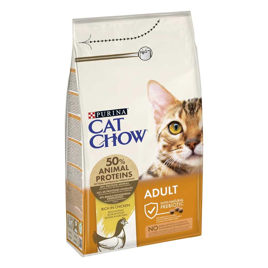 CAT CHOW Adult csirkében gazdag száraz macskaeledel felnőtt macskáknak