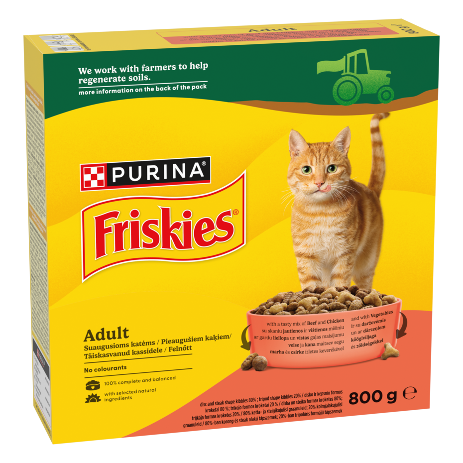 FRISKIES marha és csirke száraz macskaeledel