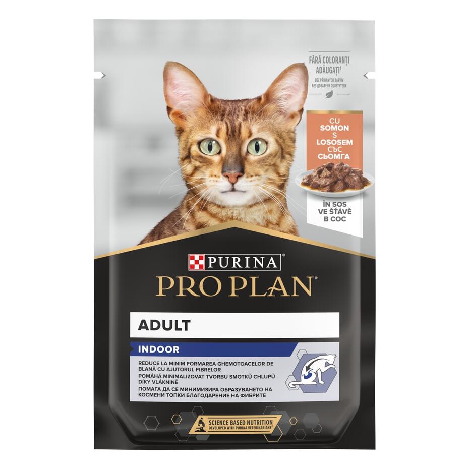 PRO PLAN Indoor lazaccal nedves macskaeledel szószban