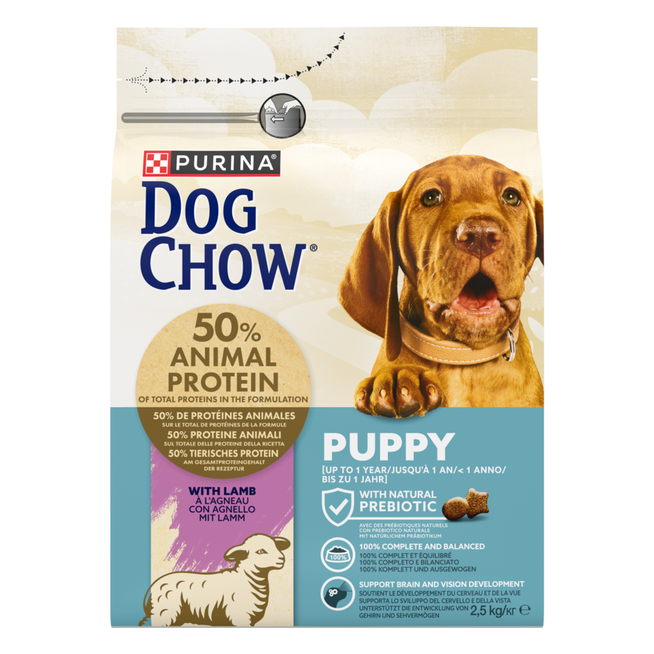 DOG CHOW kölyökkutyaeledel báránnyal