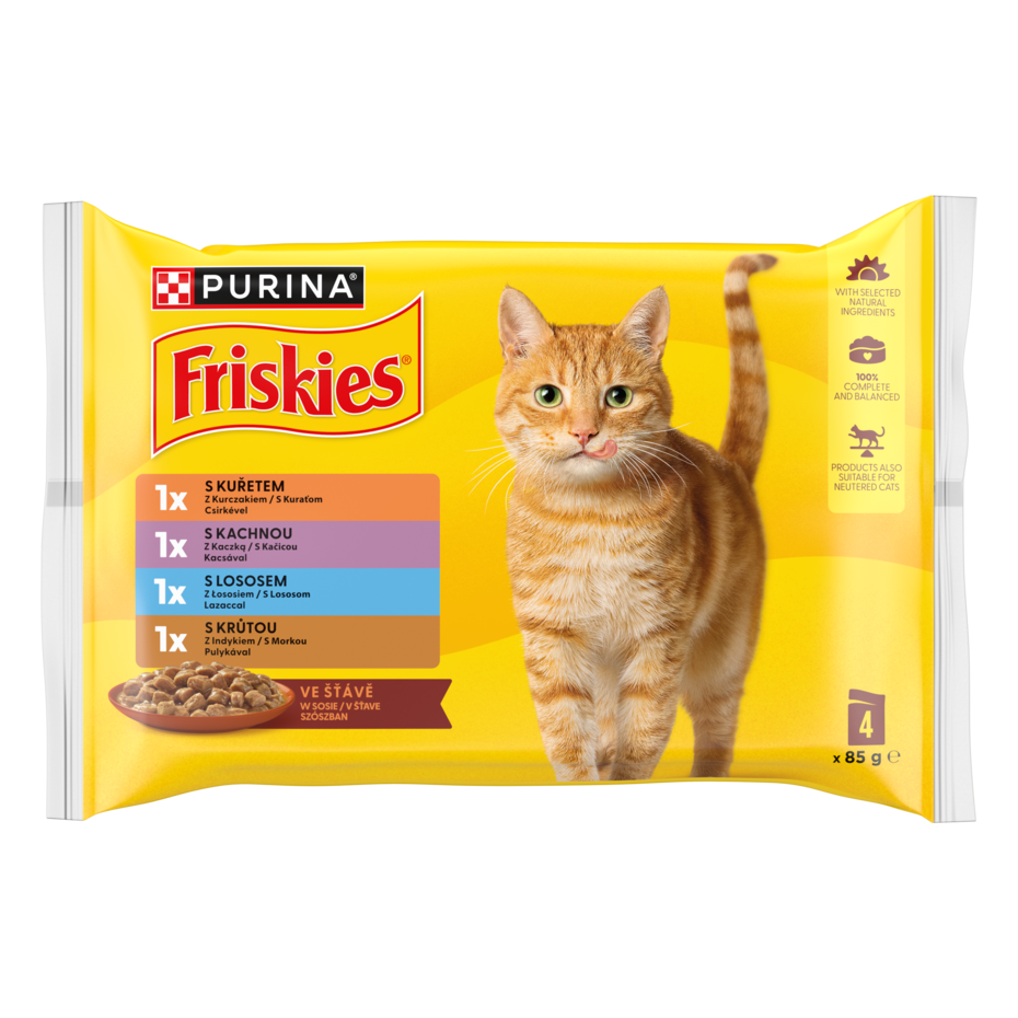 FRISKIES macskaeledel csirkével, kacsával, lazaccal, pulykával