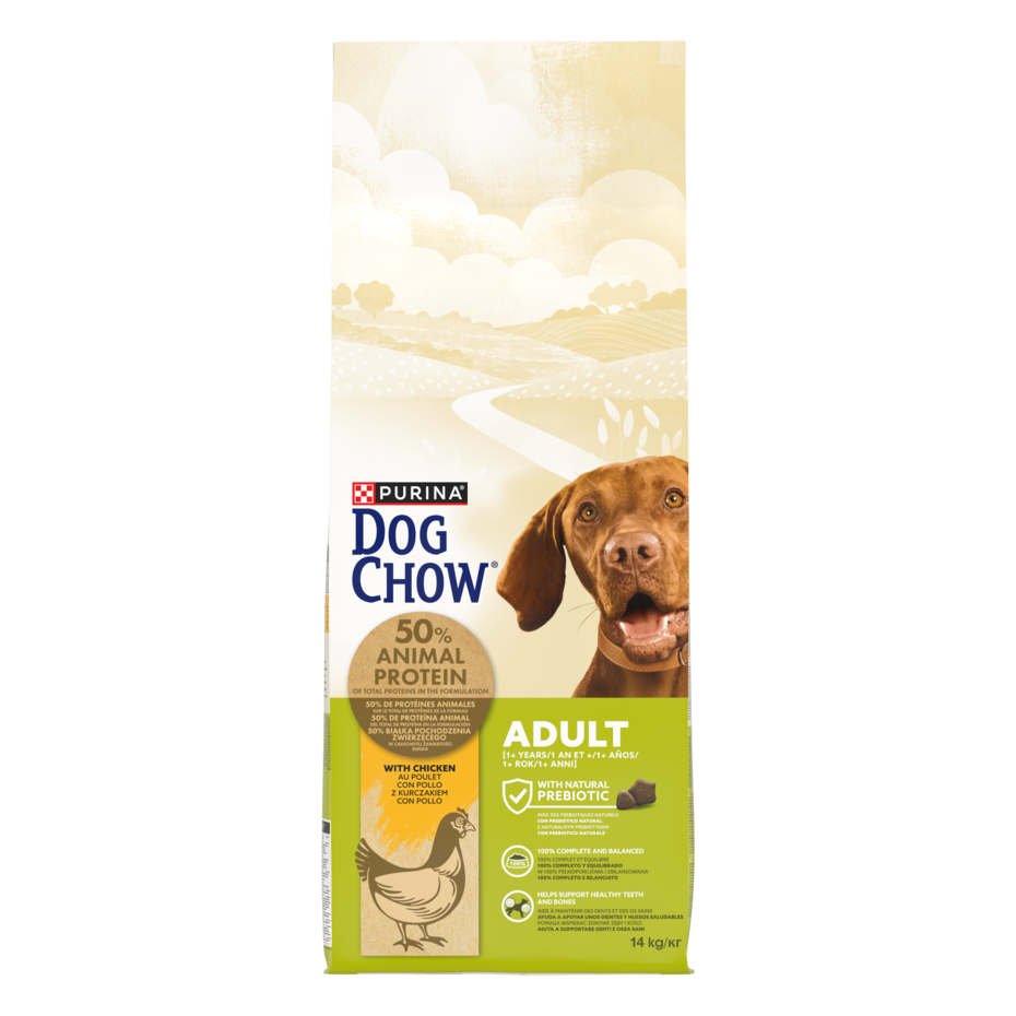 DOG CHOW Adult csirkével száraz kutyaeledel