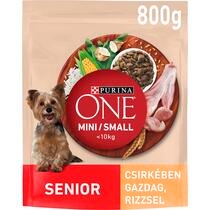 PURINA ONE Mini Senior 8+ csirkében gazdag száraz eledel idős kutyáknak