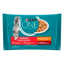 PURINA ONE Sterilcat csirkével és marhával nedves macskaeledel