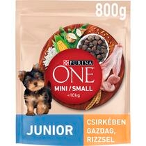 PURINA ONE Mini Junior csirkében gazdag száraz eledel kölyökkutyáknak