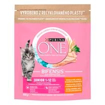 PURINA ONE Junior csirkében gazdag és teljes kiőrlésű gabonával készült száraz eledel kölyökmacskáknak