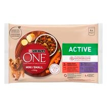 PURINA ONE Mini Active marhával és kacsával szószban nedves eledel felnőtt kutyáknak