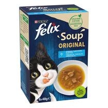 FELIX Soup halas válogatás tőkehal, lepényhal, tonhal nedves eledel felnőtt macskáknak