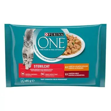 PURINA ONE Sterilcat csirkével és marhával nedves macskaeledel