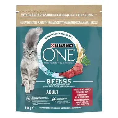 PURINA ONE Adult marhában gazdag száraz eledel felnőtt macskáknak