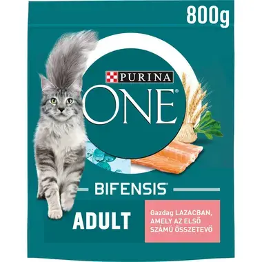 PURINA ONE Adult lazacban gazdag száraz eledel felnőtt macskáknak