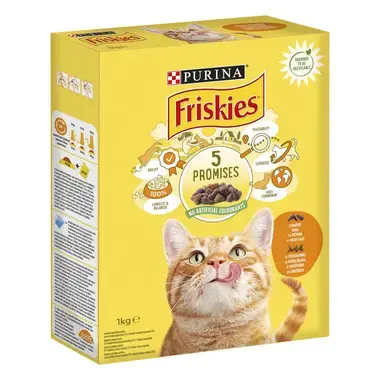 FRISKIES csirkével és hozzáadott zöldségekkel száraz eledel felnőtt macskáknak