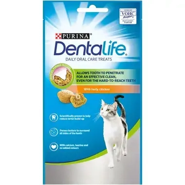 DENTALIFE Fogápoló jutalomfalat macskáknak csirkével