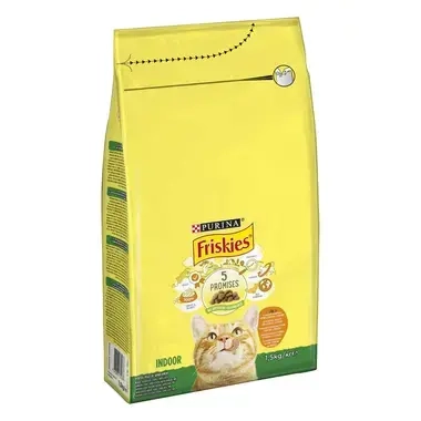 FRISKIES Indoor csirkével száraz eledel felnőtt lakásban tartott macskáknak