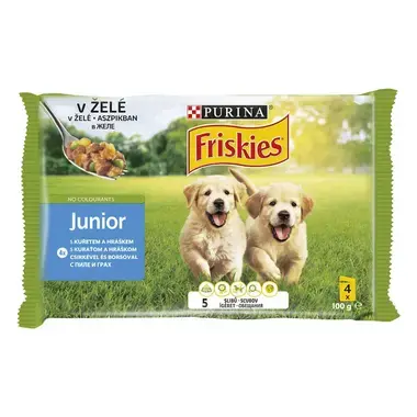 FRISKIES Junior csirkével aszpikban nedves eledel kölyökkutyáknak