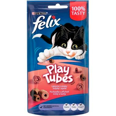 FELIX Play Tubes macska jutalomfalat pulyka és sonka ízben