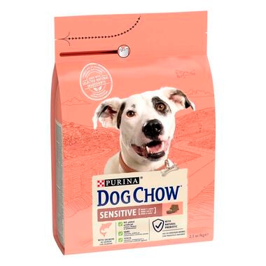 DOG CHOW Sensitive Adult lazaccal száraz eledel felnőtt kutyáknak