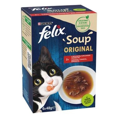 FELIX Soup házias válogatás marha, csirke, bárány nedves eledel felnőtt macskáknak