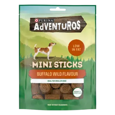 ADVENTUROS Mini Sticks jutalomfalat bölénnyel termékfotó