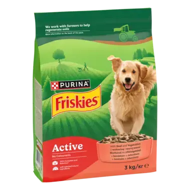 FRISKIES Active marhával és zöldségekkel termékfotó