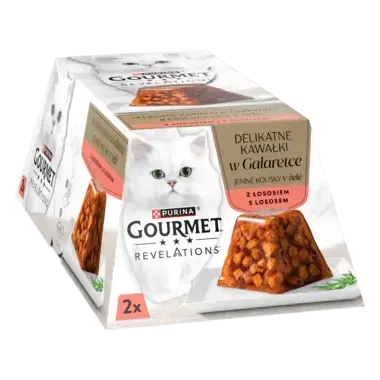 GOURMET Revelations lazaccal zselében nedves macskaeledel