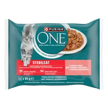 PURINA ONE Sterilcat lazacban gazdag macskaeledel