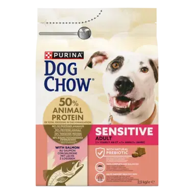 DOG CHOW Sensitive száraz kutyaeledel lazaccal