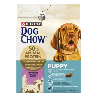 DOG CHOW kölyökkutyaeledel báránnyal