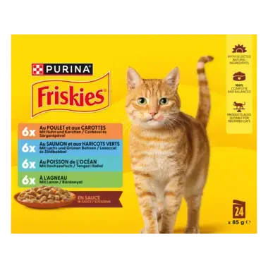 FRISKIES szószban nedves macskaeledel 