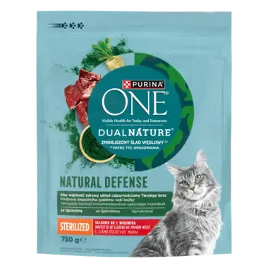 PURINA ONE Dual Nature marhában gazdag macskaeledel