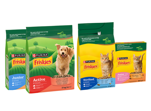 FRISKIES kutya és macskaeledel termékfotók