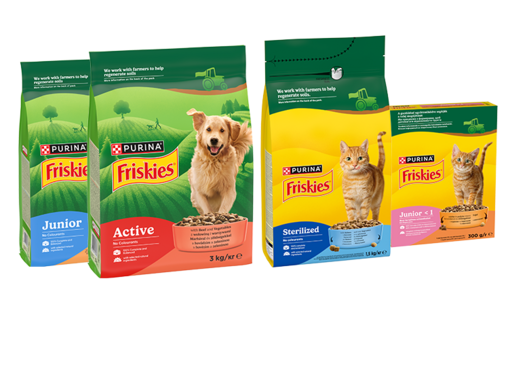 FRISKIES termékportfólió kutya macska